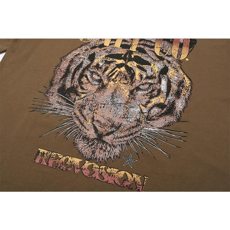 JUSTNOTAG T-shirt a maniche corte con grafica vintage Tiger