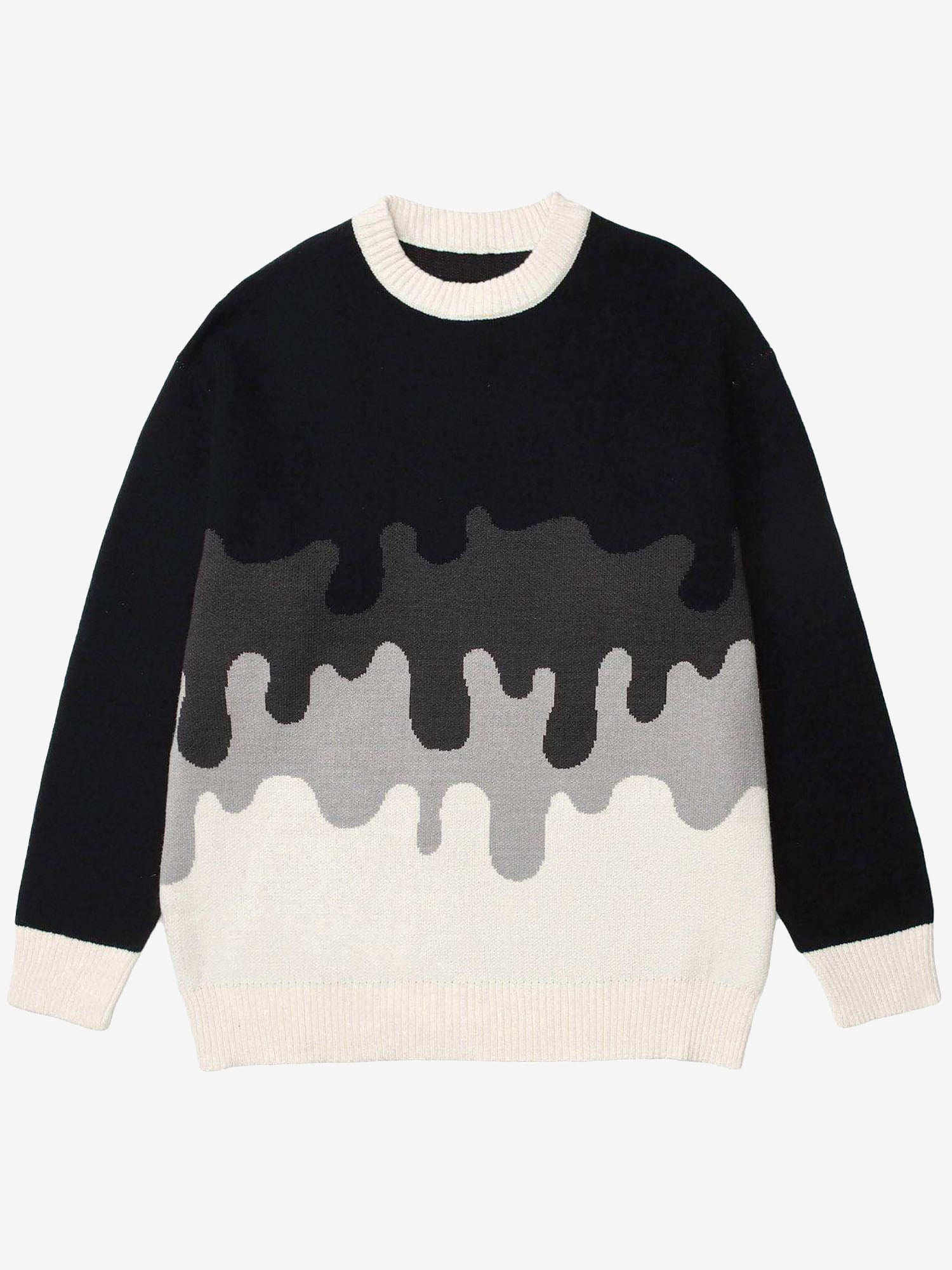 JUSTNOTAG Gradient Pattern Knitted Sweater