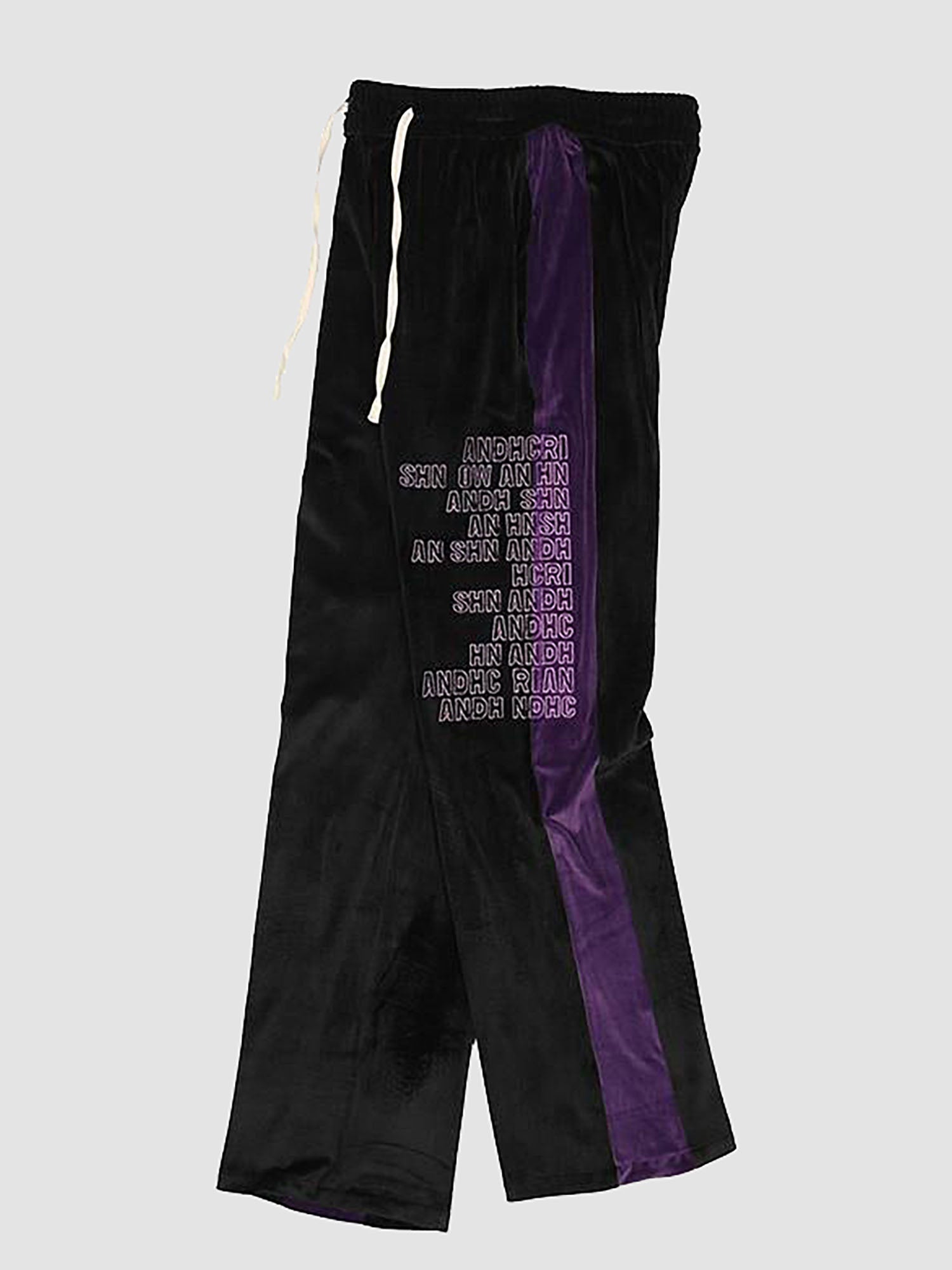 JUSTNOTAG Fashionable Embroidery Velvet Joggers