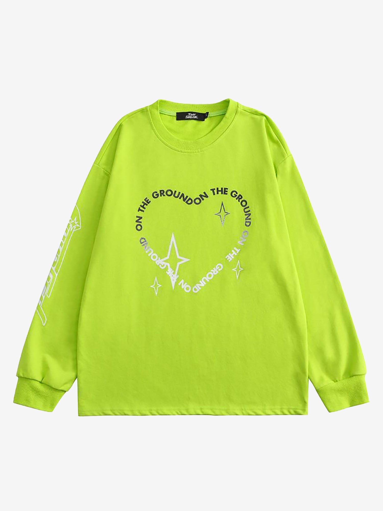 Justnotag Coeur lettre transition de couleur Sweatshirts à manches longues