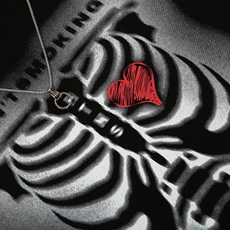JUSTNOTAG Necklace Decoration Skeleton Shelves Hearts Sweatshirts