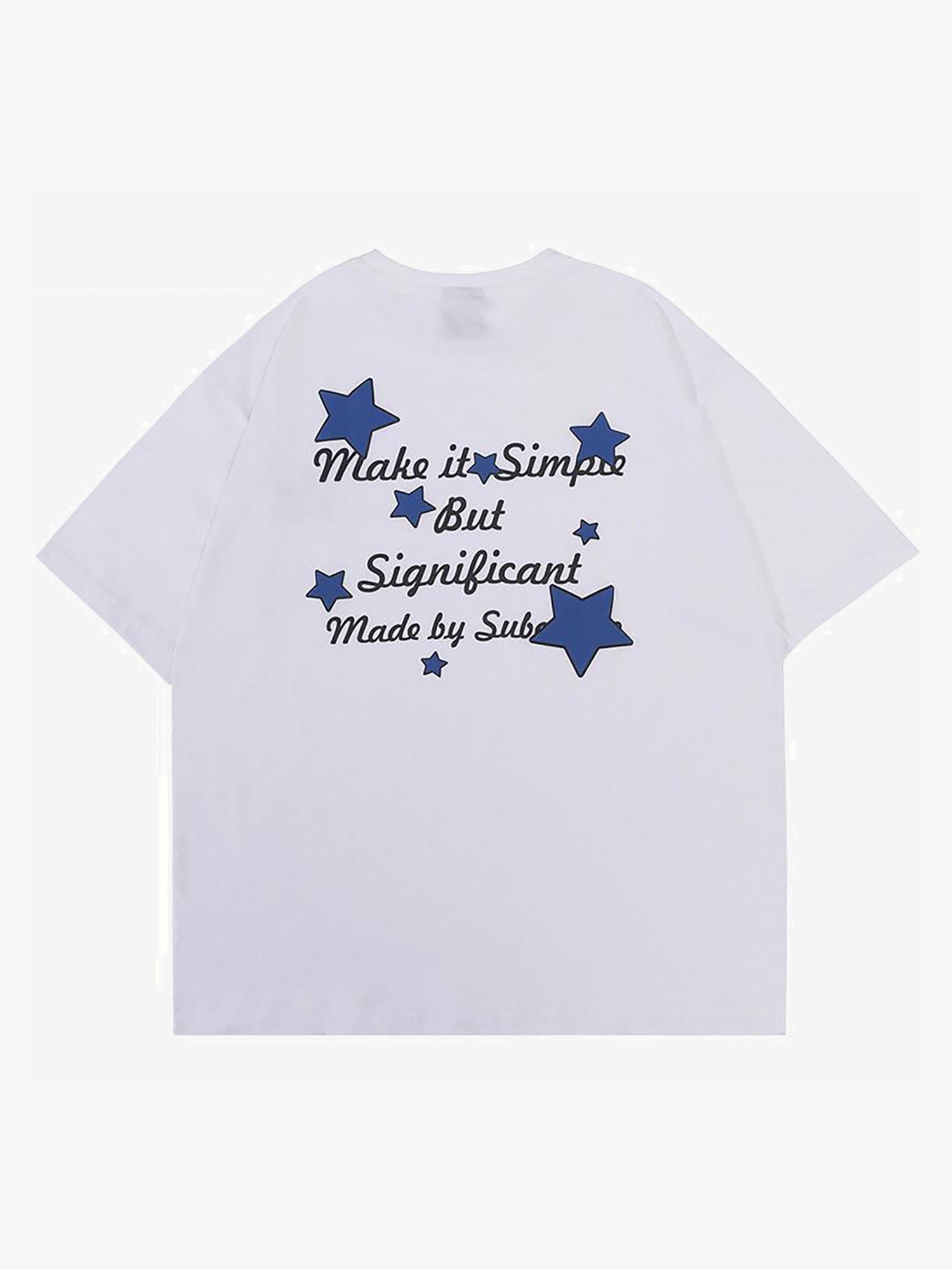 Justnotag Phrase Lettre Étoile Imprimé T-shirt à Manches Courtes Régulier
