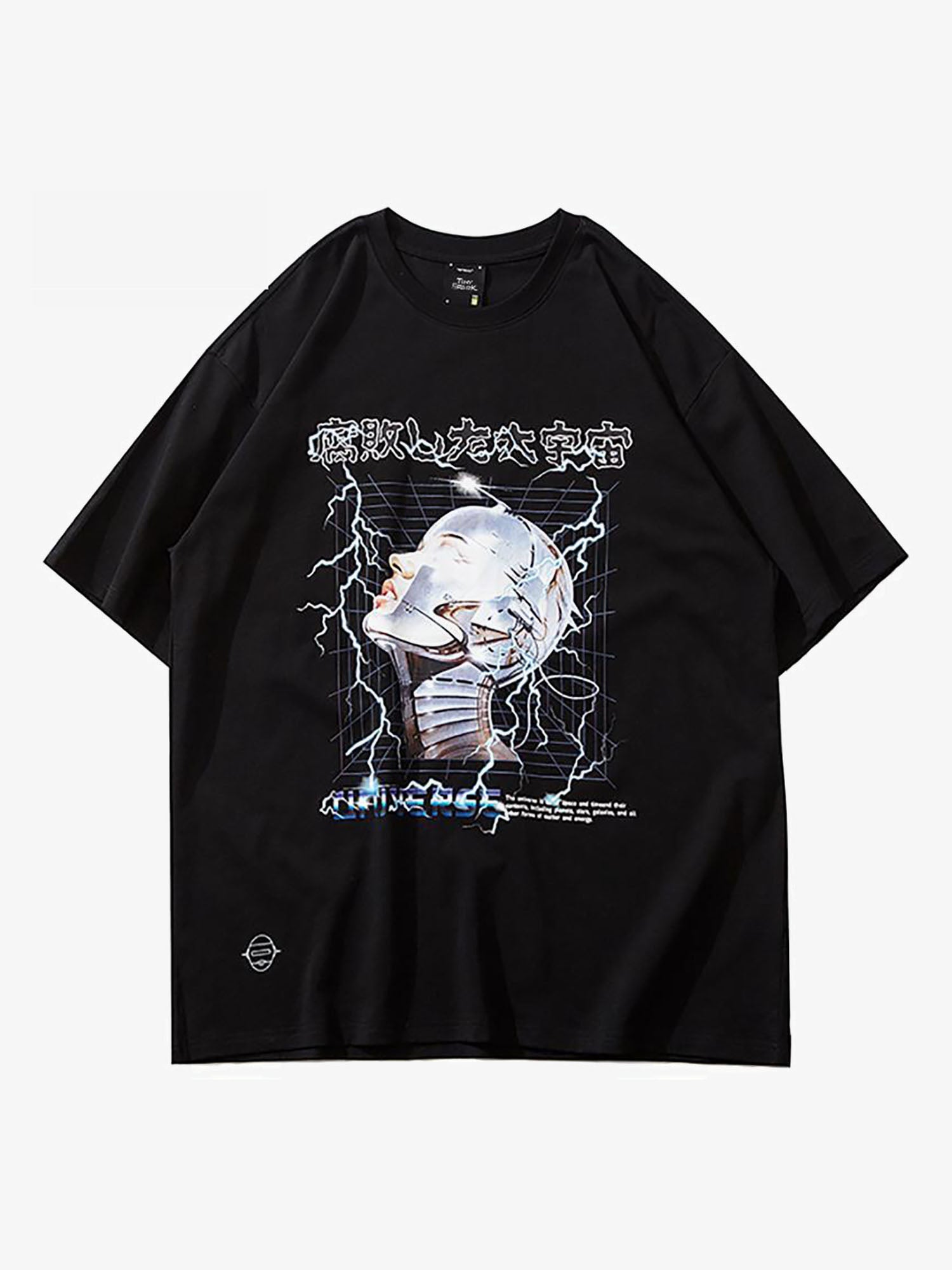 Justnotag T-shirt manica corta oversize Lightning Space