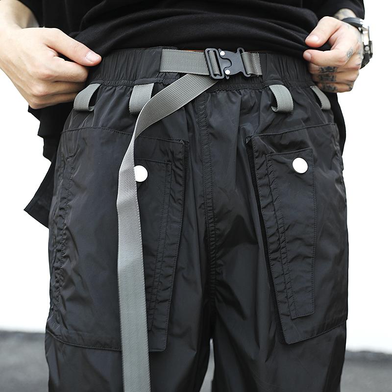 Pantalon cargo multi-poches à ceinture tactique JUSTNOTAG