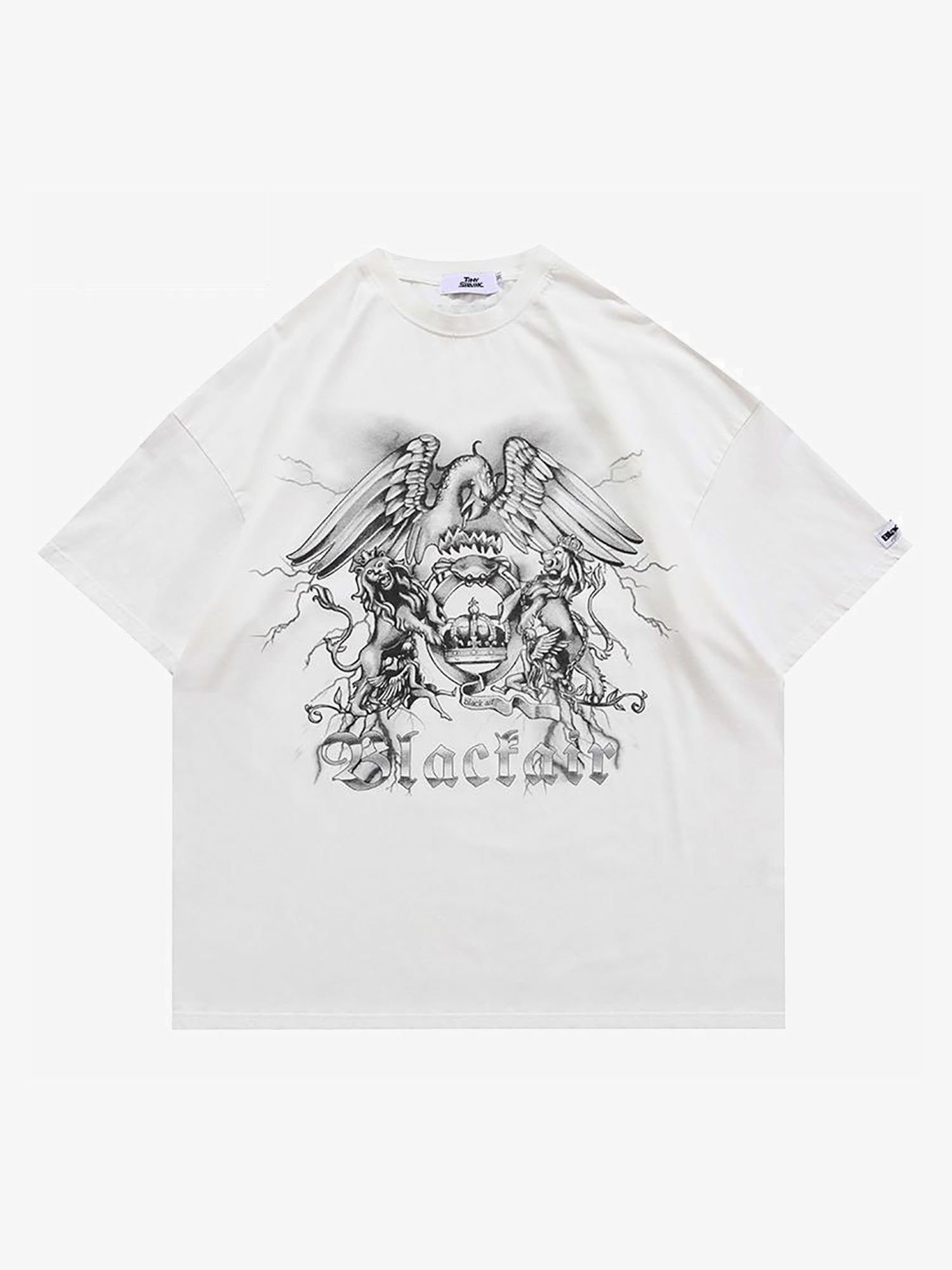 Justnotag Tattoo Devil's Wing Print Kurzarm-T-Shirt