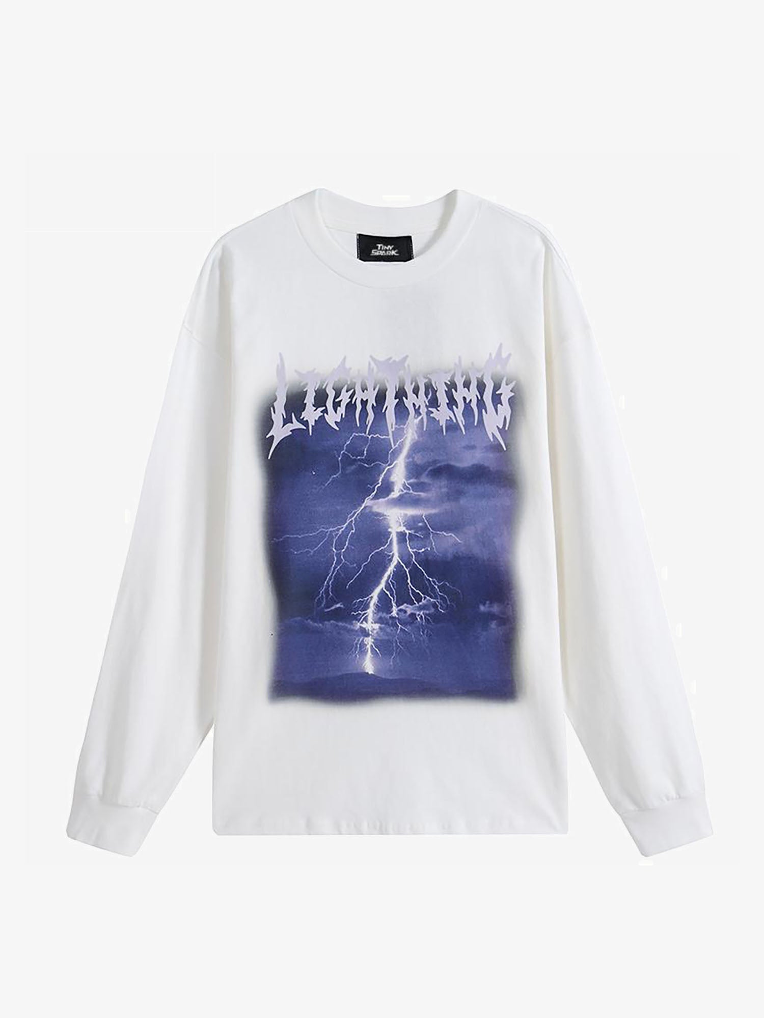 Justnotag Night Sky Lightning Lettre Imprimé Sweatshirts