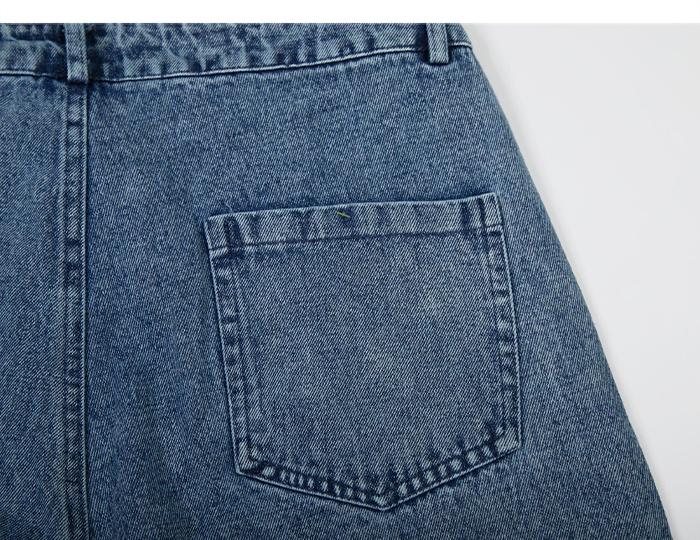 JUSTNOTAG Vintage Loose Embroidered Waist Jeans