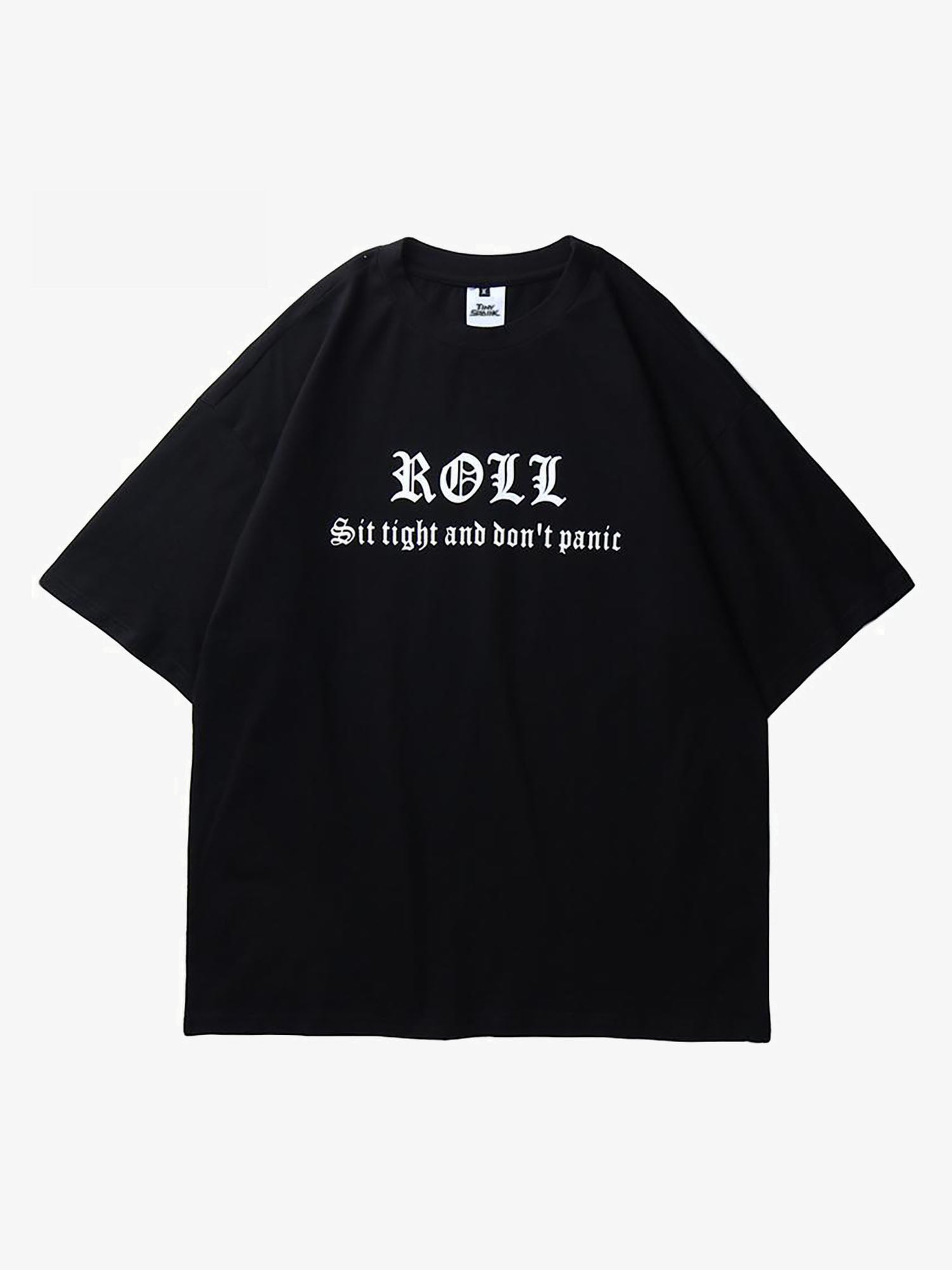 JUSTNOTAG Oversize Letter Printed Short Sleeve Tee