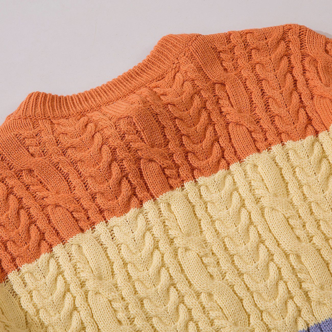 Maglione lavorato a maglia a righe patchwork di Justnotag